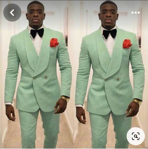 Costume Africain, Green Tuxedo, Wedding Suits Groom, Designer Suits For Men, Bride Magazine, Groomsmen Suits, Green Suit, Technology Fashion, Vintage Suits