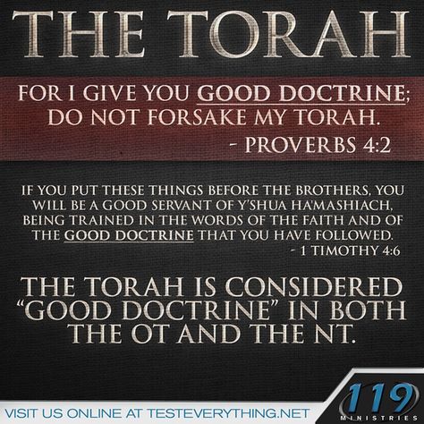 FB Pic 244 | 119 Ministries | Flickr 119 Ministries, False Doctrine, Fb Pic, Messianic Judaism, Hebrew Roots, The Torah, Proverbs 4, Bible Study Help, True Faith