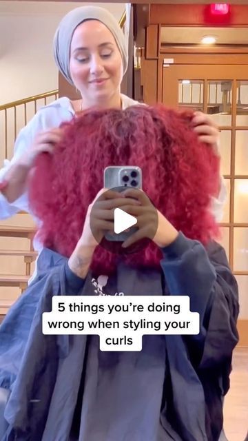 Reema Jaber on Instagram: "5 things you’re doing wrong when styling your curly hair 👆🏼 . . #curlyhair #curlytips #curlyhairroutine #curls #curlyhairstyles #curlyhairtips #curlyhairspecialist" Deep Red Curly Hair Natural Curls, Curly Hair Specialist, Jheri Curl, Curly Hair Routine, Curly Hair Tips, Black Natural Hairstyles, Natural Hairstyles, 5 Things, Curly Hair