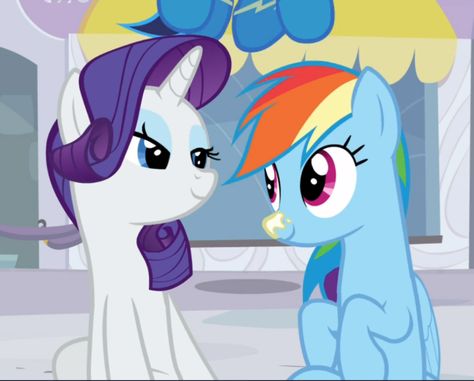 Rainbow Dash X Rarity, Rarity X Rainbow Dash, Rarity And Rainbow Dash, Eyes Looking At Each Other, Lidded Eyes, Mlp Ships, Mlp Rarity, Baby Maker, My Little Pony Rarity