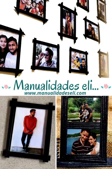 Paso a paso muy fácil para hacer lindos portaretratos decorativos. Invitation Frames, Virtual Class, Bf Gifts, Digital Photo Frame, Photo Frame, Home Goods, Paper Crafts, Wall Decor, Frame