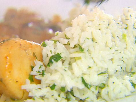 Herbed Basmati Rice recipe from Ina Garten via Food Network Basmati Rice Recipe, Herbed Rice, Basmati Rice Recipes, Ina Garten Recipes, Lemon Rice, Rice Salad, Basmati Rice, Vegetable Sides, Rice Recipe