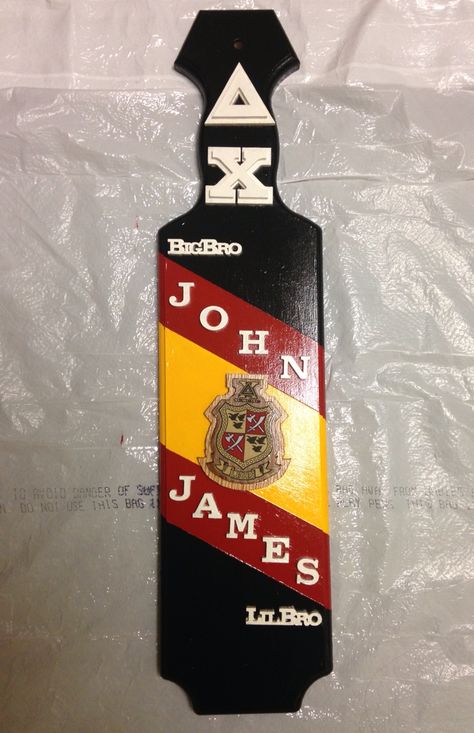 Delta Chi paddle #fraternity #paddle Fraternity Paddles Ideas, Greek Paddles Fraternity, Fraternity Paddles For Guys, Frat Paddle Ideas, Frat Paddles, Silhouette Quotes, Paddle Designs, Fraternity Paddles, Formal Cooler Ideas