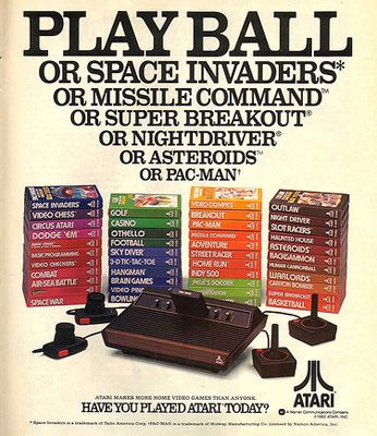 Atari 2600 colorful ad. Atari 2600 Games, Basic Programming, Nintendo Sega, Vintage Video Games, Atari 2600, School Videos, Classic Video Games, Retro Arcade, Retro Advertising