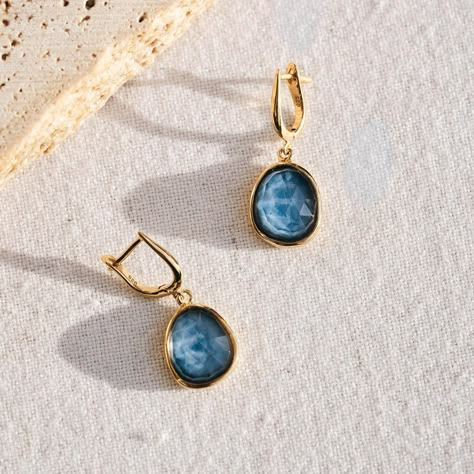 Blue Statement Earrings, Baguette Diamond Wedding Band, Gemstone Pendants, Gold Statement Earrings, Diamonds And Gold, Sustainable Jewelry, Traditional Jewelry, Jewelry Case, Blue Earrings