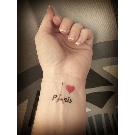 Disney Dumbo Tattoo, Eiffel Tower Tattoo, World Travel Tattoos, Tower Tattoo, No Regrets Tattoo, Pray For Paris, Paris Tattoo, Small Tats, Aries Tattoo