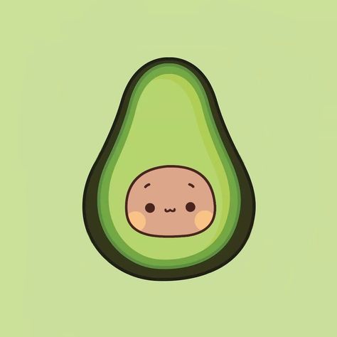 Couple Cute Cartoon, Wallpaper Cute Cartoon, Panda Gemoy, Avocado Cartoon, Avocado Art, Chibi Cat, Couple Cute, Typography Alphabet, Cute Avocado