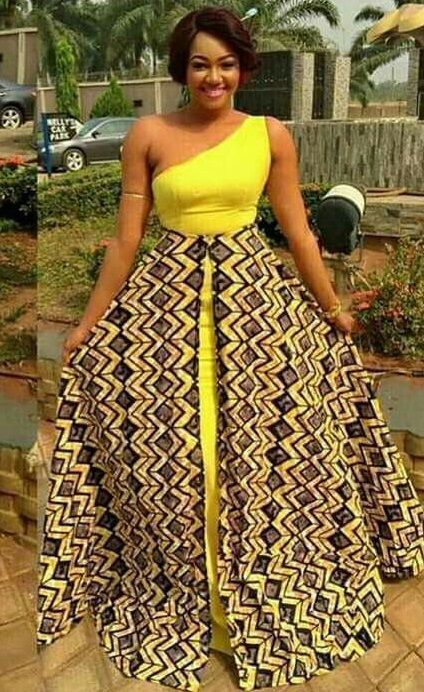 75 Latest Wedding & Party Ankara Styles for Cute Ladies Ankara Long Gown, Long African Dresses, African Prom Dresses, Best African Dresses, African Fashion Skirts, African Dresses Modern, Afrikaanse Mode, African Wear Dresses, African Maxi Dresses