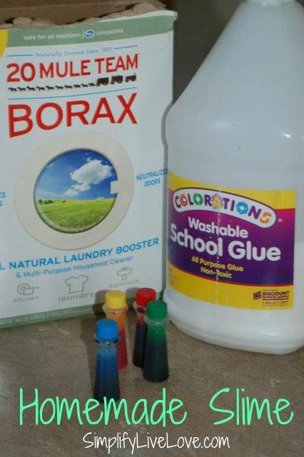 Make Slime For Kids, Borax Slime Recipe, Homemade Slime Recipe, Borax Slime, Slime No Glue, Easy Slime Recipe, Slime For Kids, Homemade Slime, Chemistry Lessons