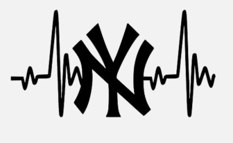 New York Yankees Tattoo, Yankees Tattoo, Dtf Images, Streetwear Wallpaper, Nyc Tattoo, New York Yankees Logo, Lettering Guide, Sports Decals, Laptop Cover