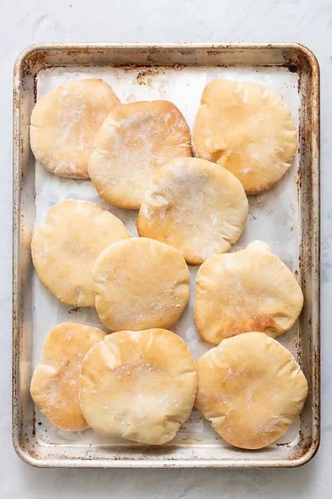 5-Ingredient Lebanese Pita Bread Recipe | Well+Good Lebanese Bread Recipe, Lebanese Pita Bread Recipe, Lebanese Bread, Feel Good Foodie, Bread From Scratch, Homemade Pita, Homemade Pita Bread, Pita Bread Recipe, America Food