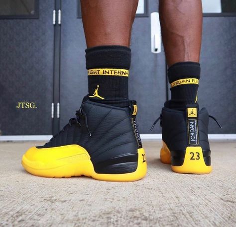 Air Jordan 12 Outfit University Gold,University Gold Air Jordan 12 Yellow Black.WhatsApp: +1-562-452-0141 Jordan 12 Outfit Men, Jordan 12 Outfit, Jordan 12 University Gold, Jordan 12 Black, Gold Basketball Shoes, Gold Basketball, Air Jordan 12, Custom Nike Shoes, Shoes World