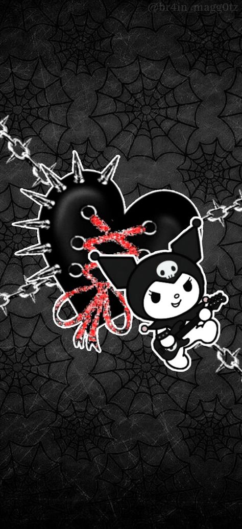 Ever wanted a Kuromi wallpaper that didn't look stupid or an egirl edgelord pucked on it? I'm your guy! Kuromi Goth Wallpaper, Iphone Wallpaper Emo, Egirl Wallpaper, Wallpaper Emo, Kuromi Wallpaper, Goth Wallpaper, Hello Kitty Sanrio, Backgrounds Wallpapers, I Wallpaper