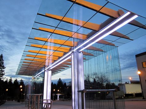 City of Portland in Oregon for TriMet Translucent Facade, Steel Canopy Architecture, Brick And Polycarbonate Architecture, Steel Structure Facade, Glass Connection Between Buildings, Hotel Canopy, Deck Canopy, Window Canopy, Canvas Canopy