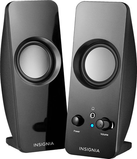 Listen to your favorite music or enjoy streaming video with this set of Insignia computer speakers. An integrated headphone jack lets you enjoy stereo sound without disturbing others, and the universal design works with desktops and laptops. With simple power and volume controls, these Insignia computer speakers offer effortless operation. Computer Speaker, Pitbull Art, Computer Speakers, Sound Speaker, Best Speakers, Gaming Headphones, Computer Hardware, Audio Speakers, Stereo Speakers