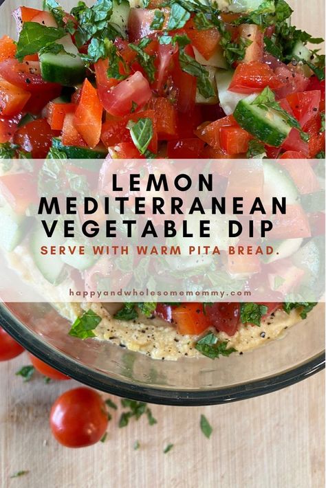 Mediterranean Dip, Crunchy Vegetables, Hummus Ingredients, Hummus Dip, Vegetable Dip, Olive Oil Garlic, Healthy Appetizer Recipes, Gluten Free Dairy Free Recipes, Vegan Appetizers