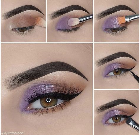 Teknik Makeup, Eye Makeup Images, Hazel Eye Makeup, Bold Eye Makeup, Beginners Eye Makeup, Purple Eye Makeup, Eye Makeup Techniques, Makeup Tutorial Eyeshadow, Eye Makeup Pictures