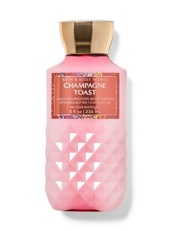 Champagne Toast Daily Nourishing Body Lotion | Bath & Body Works Bath Body Works Lotion, Bath & Body Works, Bath Body Works Candles, Perfume Floral, Champagne Toast, Hand Lotion, Room Spray, Fragrance Notes, Bath Body Works