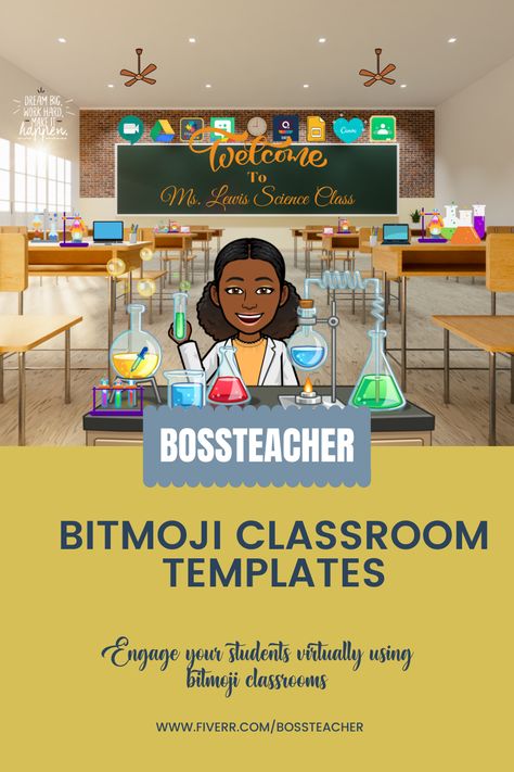 Engage your students virtually by getting bitmoji classroom templates created for you to promote an interactive and stimulating classroom environment. Classroom Template, Bitmoji Classroom, Dream Big Work Hard, Classroom Environment, Digital Products, Way To Make Money, Affiliate Marketing, Make Money Online, Money Online