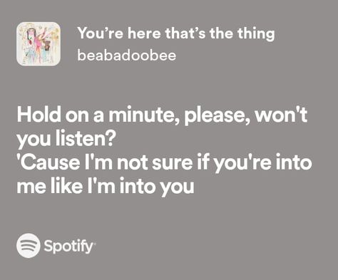 You're Here That's The Thing Beabadoobee, If You Want To Beabadoobee, See You Soon Beabadoobee, Beabadoobee The Way Things Go, Beabadoobee Spotify Lyrics, The Way Things Go Beabadoobee, Lyrics Beabadoobee, Beabadoobee Lyrics, Songs That Describe Me