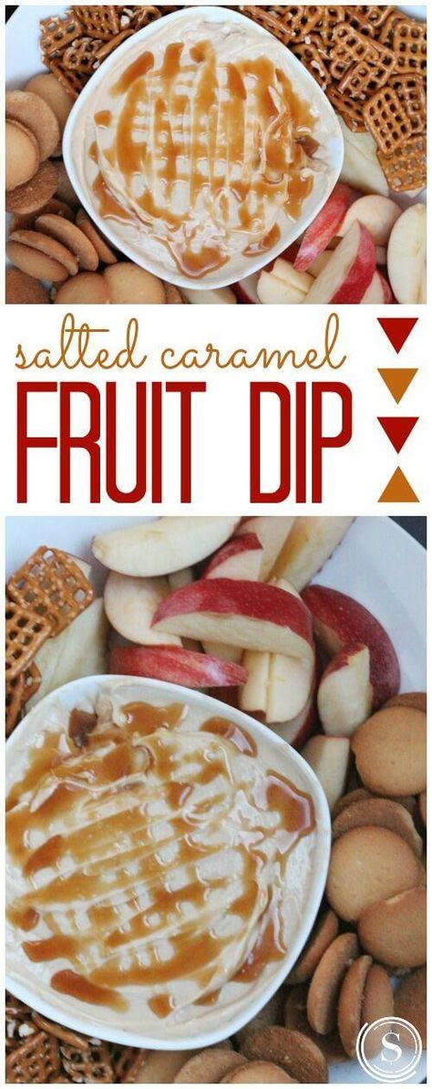 Caramel Fruit Dip, Cream Cheese Fruit Dip Recipe, Caramel Fruit, Easy Salted Caramel, Fruit Dip Recipe, Fruit Dips, Appetizers Easy Dips, Dips Recipes, Easter Food Appetizers