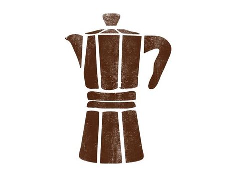 Miami Illustration, Coffee Artwork, Linoleum Print, Lino Art, Coffee Drawing, Moka Pot, Coffee Illustration, C S Lewis, Screen Printing Shirts