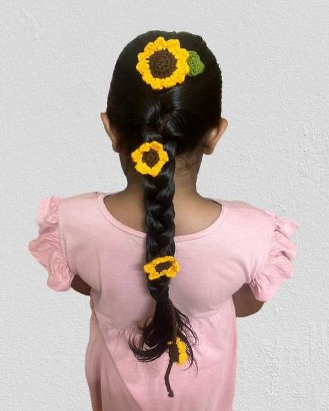 ✨Sunflower hair clip✨ I’m so happy when my client shares the picture with the product. Did you like them as well??? Let me know 🤗🤗🤗 [crochet, crochet sunflower hair clip, crochet accessories, crocheting, crochet addiction, crochet small business owner] #crochetaddict #crochet #bengalurucrocheter #bangalorecrocheter #crochetlove #smallbusinessowner #crochetsmallbusinessowner #littleloopknots #littleloopknotsbycandy #crochetsunflowers Crochet Small Business, Hair Clip Crochet, Sunflower Hair Clip, Sunflower Hair, Crochet Sunflower, Halloween Crochet, Kawaii Halloween, Flower Hair Pin, Hocus Pocus