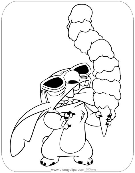 Lilo And Stitch Colouring Pages, Colouring Pages Stitch, Stitch Disney Coloring Page, Coloring Pages Disney Characters, Free Drawing Templates, Pictures To Colour In, Disney Colouring In Pages, Cartoon Coloring Pages For Grown Ups, Stitch Coloring Sheets