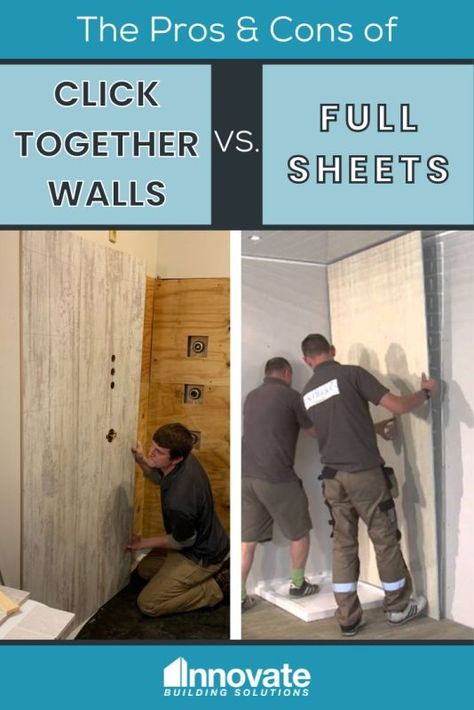 The Pros and Cons of Click Together Shower Wall Panels vs. Full Sheets Shower Surround Panels, Waterproof Wall Panels, Acrylic Wall Panels, Tub To Shower Remodel, Big Shower, Shower Remodel Diy, Tub To Shower Conversion, Shower Conversion, Laminate Wall