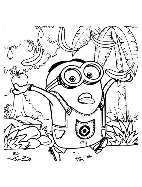 Pour imprimer ce coloriage gratuit «coloriage-les-minions-chasse-aux-bananes», cliquez sur l'icône Imprimante situé juste à droite Minion Coloring Pages, Minions Minions, Coloring Pages For Teenagers, Minions Coloring Pages, Minion Banana, Minecraft Coloring Pages, Space Coloring Pages, Disney Princess Coloring Pages, Cute Minions