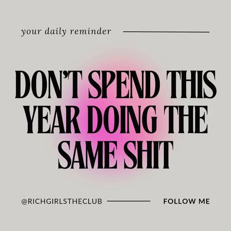 Girl, don't spend another year doing the same shit ⛔⛔ It's february and If you start now, you will see results $$$ at easter Just dont spend this year complaining about your life and If you're not doing anything to Change it ⚡ Follow @richgirlstheclub for more inspo #digitalmarketing #digitalproducts #digitalcourse #passiveincome #providingvalue #instagramgrowth #digitalmarketingforbeginners #facelessmarketing SEO| digital marketing for beginners, make money online, digital products, dig... Don't Spend Another Year Doing The Same, Mood 2024, Glow Up, Online Digital, Marketing For Beginners, Start Now, Instagram Growth, Rich Girl, Spending Money