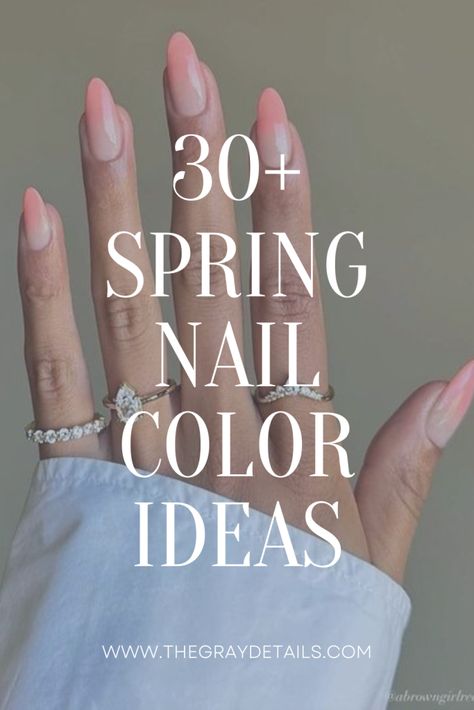 Best Spring Nail Colors for 2024 Soft Pink Nails, Popular Nail Colors, Spring Nail Ideas, New Nail Trends, Spring Nail Polish, Baby Blue Nails, Lilac Nails, Nagellack Trends, Peach Nails