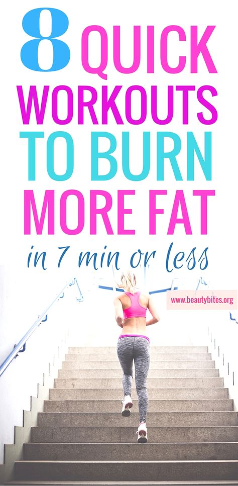 8 Quick Fat-Burning Workouts To Help You Stay in Shape In 7 Min Or Less - Beauty Bites Burn Fat Quick, Quick Workouts, Burning Workout, Hiit Workouts, Healthy Ideas, Fat Burning Workout, Stay In Shape, Quick Workout, Diet Tips