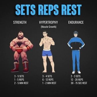 Workout Animation, Rep Ranges, Muscle Building Workout Plan, Sets And Reps, Workout Men, Workout Program Gym, Rest Time, Physical Training, Poetic Quote