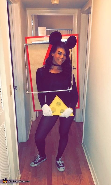 Trap Mouse Costume - Halloween Costume Contest Mouse Costume Diy, Mice Costume, 2017 Halloween Costumes, Easter Bunny Costume, Mouse Halloween, Homemade Costume, Mouse Trap, Mouse Costume, Costume Works