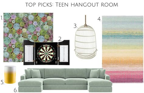 Before & After: Cool Teen Hangout Room Ideas - Decorilla Teen Hangout Room Ideas, Hangout Room Ideas, Teen Hangout Room, Teen Hangout, Fun Living Room, Hangout Room, Den Ideas, Homeschool Room, Rooms Reveal