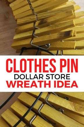 Diy Wreaths Easy, Dollar Store Wreath, Sunflower Wreath Diy, Clothespin Diy Crafts, Clothespins Diy, Wooden Clothespin Crafts, Clothespin Art, Making Wreaths, Sunflower Crafts