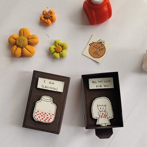 Matchbox cards Dm to order or whatsapp +91 8077531756 Matchbox Cards, Diy Gifts, You And I, I Love You, Gifts