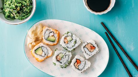 Can Pregnant Women Eat Sushi? Safe Options and More Sushi For Pregnant Women, Spicy Crab Roll, Low Mercury Fish, Chicken Sushi, Vegan Pregnancy, California Rolls, Shrimp Sushi, Spicy Tuna Roll, Types Of Sushi