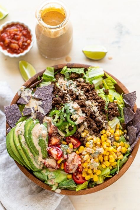 Healthy Elk Taco Salad | A Recipe to Use Up Ground Elk Meat Elk Tacos, Ground Elk Recipes, Elk Meat Recipes, Ground Venison Recipes, Elk Meat, Pro Metabolic, Elk Recipes, Venison Meat, Deer Recipes