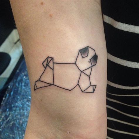 Elephant Tattoo Meaning, Small Dog Tattoos, Pug Tattoo, Origami Tattoo, Tattoos For Dog Lovers, Fineline Tattoo, Tattoo Simple, Tattoo Apprentice, Mermaid Tattoos