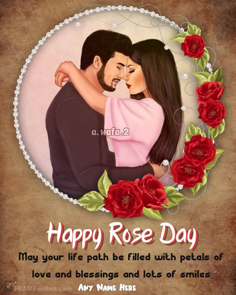 Happy Rose Day Photo Frame Wishes. Best Photo Frame Application for Rose Day. Apply awesome roses frames to your photos. Unique frames with rose day wishes. Rose Day For Husband, Happy Rose Day Images, Send To Your Lover, Rose Day Wishes, Keep Calm Birthday, Happy Rose Day, Diwali Wishes Quotes, Good Morning Posters, Unique Frames