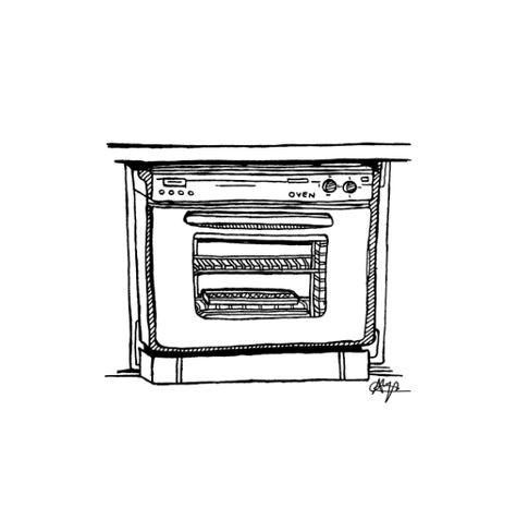 Pen sketch of the oven Oven Sketch, Oven Drawing, Silly Art, Pen Sketch, The Oven, Fun Things, Fun Things To Do, Arch, Oven