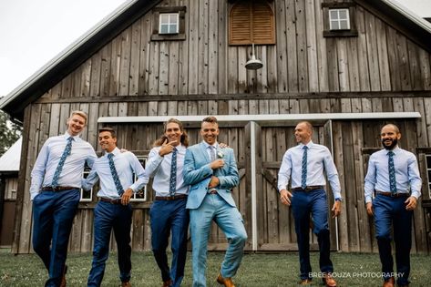 Groomsmen in blue and floral ties. Groomsmen no jacket, groom in jacket to stand out https://www.instagram.com/kennedy.estate/ #pinterest #instagram #aesthetic #love #photography #art #instagood #tumblr #pinterestinspired #like #fashion #picoftheday #follow #tiktok #explorepage #explore #naturephotography #facebook #inspiration #style #photooftheday #pinterestworthy #pinterestwedding #kennedyestate Groom Suit Groomsmen No Jacket, No Suit Jacket Groomsmen, No Suit Groomsmen, Groomsmen With No Jacket, Groomsmen No Suit Jacket, No Jacket Groomsmen, Groom No Jacket, Groomsmen Attire No Jacket, Groomsmen No Jacket