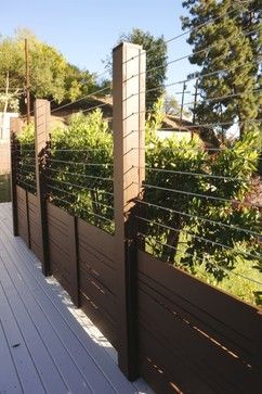 Wire Fences/Cable Fencing - traditional - Spaces - Los Angeles - Harwell Fencing and Gates Inc Fence Design Ideas, Wire Mesh Fence, Deer Fence, Privacy Fence Designs, Cheap Backyard, Front Fence, Fencing & Gates, Yard Fence, Backyard Privacy