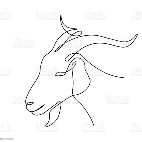 Fine Line Goat Tattoo, Goat Outline Tattoo, Goat Symbol, Tattoo Goat, Goat Drawing, Goat Tattoo, Crest Tattoo, Camping Tattoo, Sheep Logo