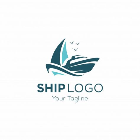 Shipping Logo Design, Ship Logo Design, Cruise Logo, Shipping Logo, Sailing Logo, Boat Logo, Boat Canvas, Shark Logo, Retro Graphic Design