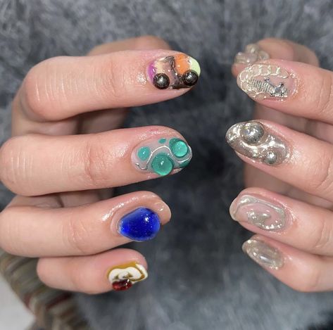 Junk Nails, Basic Nails, Crazy Nails, My Beauty, Dream Nails, 3d Nail Art, Funky Nails, Nails Inspo, 3d Nails