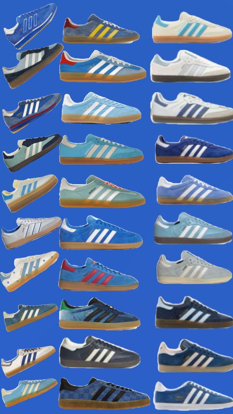 Blue, Sky blue, indigo, navy blue, baby blue, light blue, dark blue Adidas Sambas, Sneakers Blue, Blue Design, Adidas Samba, Samba, Adidas Sneakers, Adidas, Sneakers, Blue