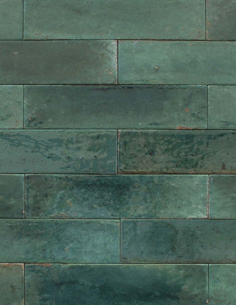 Lume Series is a perfectly imperfect tile that will add focus and character to your next renovation! An aged and distressed high gloss finish with a cleaner edge than similar tiles such as our zellige 5x5's. You'll love these tiles as mush as we do once you get them in your hands!

This is has a wide range of light to dark greens with hints of rusty browns. This tiles reacts to lighting conditions quite a bit. Samples are recommended. Material Moodboard, Blue Green Tile, Green Subway Tile, White Bathrooms, Green Backsplash, Cottage Lighting, Downstairs Loo, Rocky Point, Glass Subway Tile